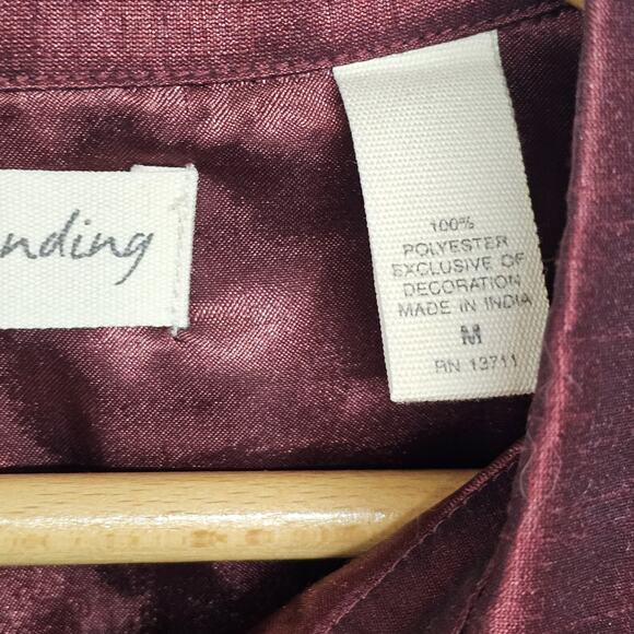 Marsh Landing Womens Asian Inspired Patchwork Jacket Size Med Embroidere Artsy - Picture 4 of 9